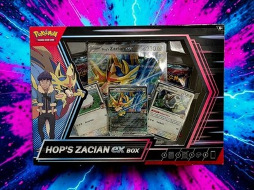 Pokemon TCG Hop’s Zacian EX Collection Box 4 Booster Packs And Promo Card New